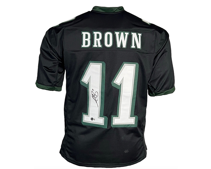 AJ Brown Signed Philadelphia Black Football Jersey Beckett