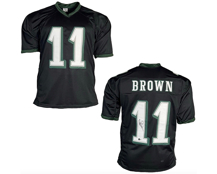 AJ Brown Signed Custom Black Football Jersey Beckett