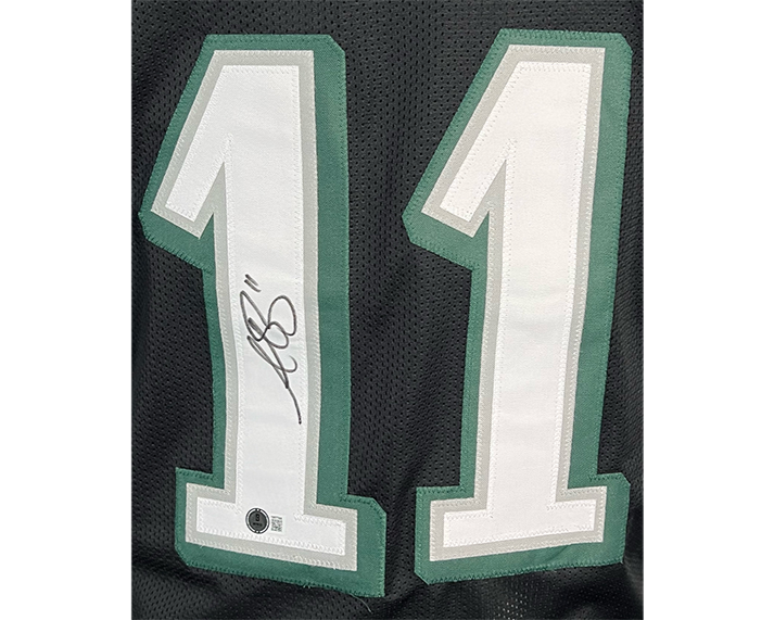 AJ Brown Signed Custom Black Football Jersey Beckett