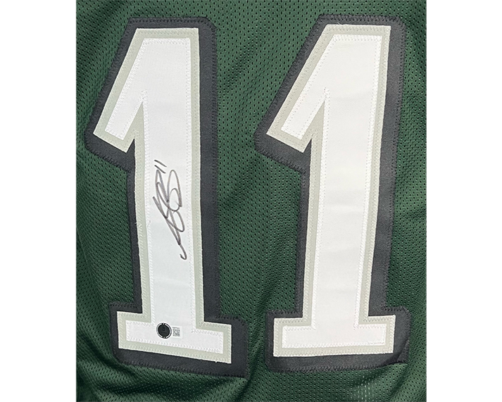 AJ Brown Signed Custom Green Football Jersey Beckett