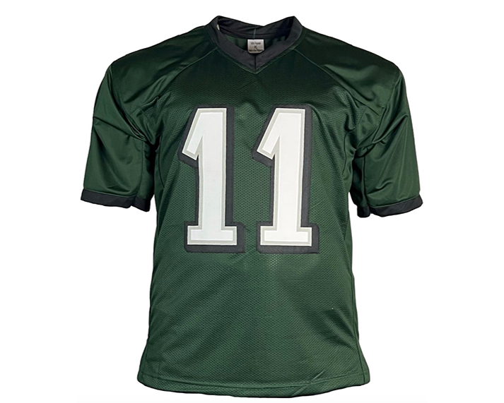 AJ Brown Signed Custom Green Football Jersey Beckett