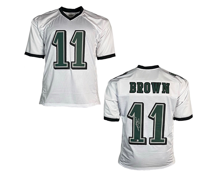 AJ Brown Signed Custom White Football Jersey Beckett