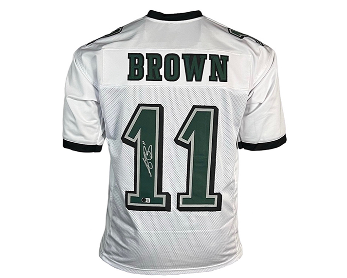 AJ Brown Signed Custom White Football Jersey Beckett