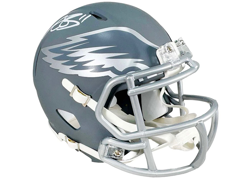 AJ Brown Signed Philadelphia Eagles Slate Alt Speed Mini Football Helmet Beckett