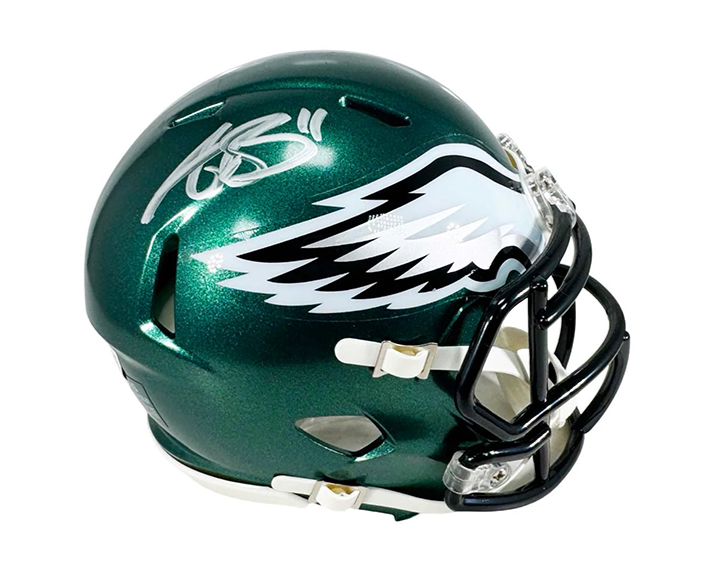 AJ Brown Signed Philadelphia Eagles Speed Mini Football Helmet Beckett