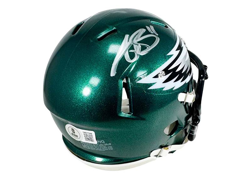 AJ Brown Signed Philadelphia Eagles Speed Mini Football Helmet Beckett