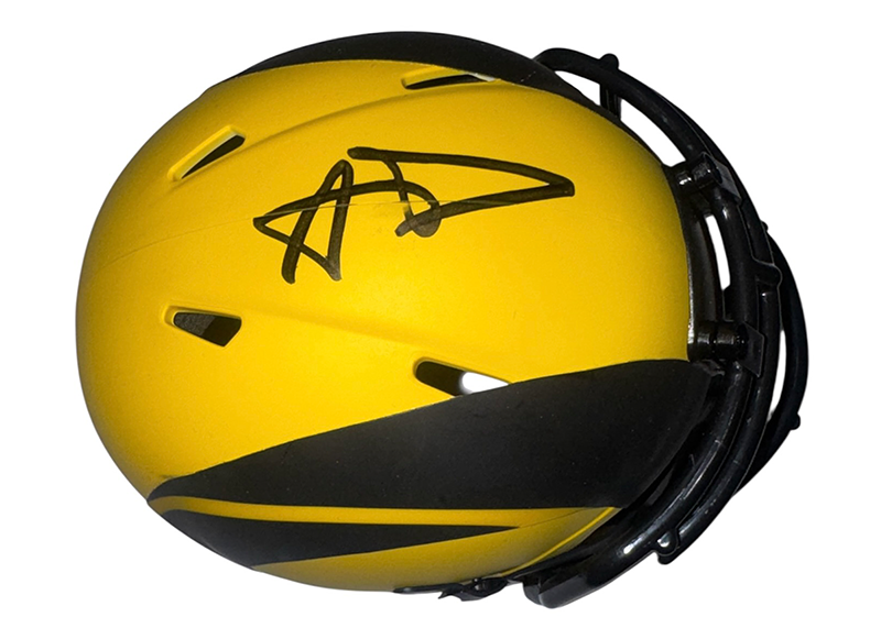 Aaron Donald Autographed Los Angeles Rams Rave Mini Helmet Beckett
