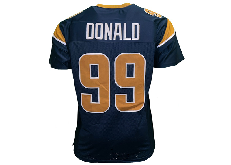 Aaron Donald Unsigned Los Angeles Blue Football Jersey
