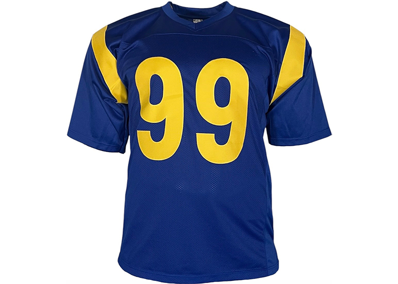 Aaron Donald Signed Los Angeles Blue Football Jersey Beckett