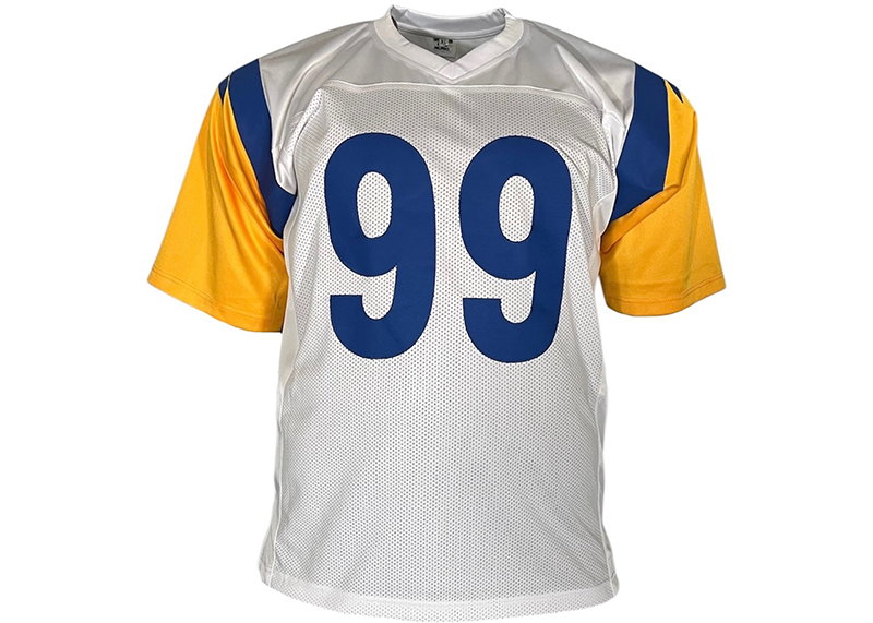 Aaron Donald Signed Los Angeles White Football Jersey Beckett