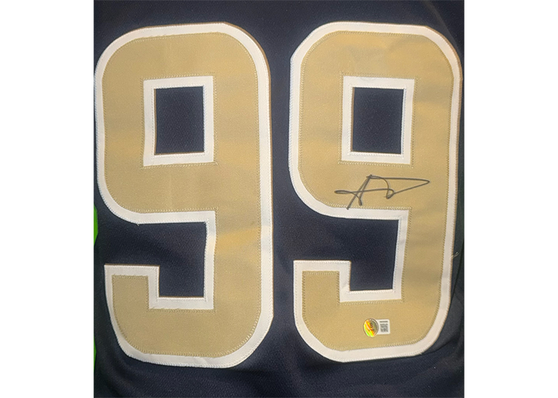 Aaron Donald Signed Los Angeles Navy Football Jersey Beckett