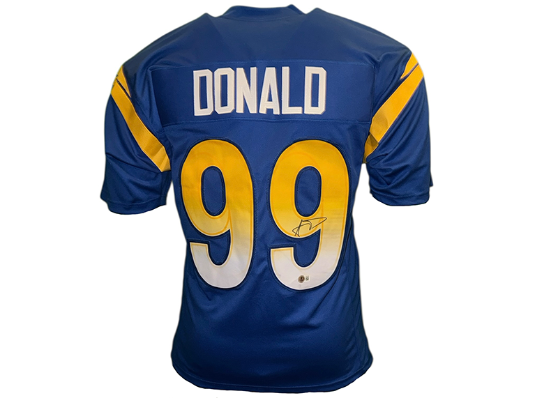Aaron Donald Signed Los Angeles Royal Blue Football Jersey Beckett