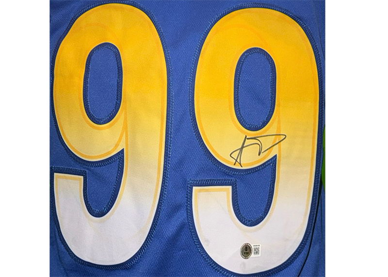 Aaron Donald Signed Los Angeles Royal Blue Football Jersey Beckett
