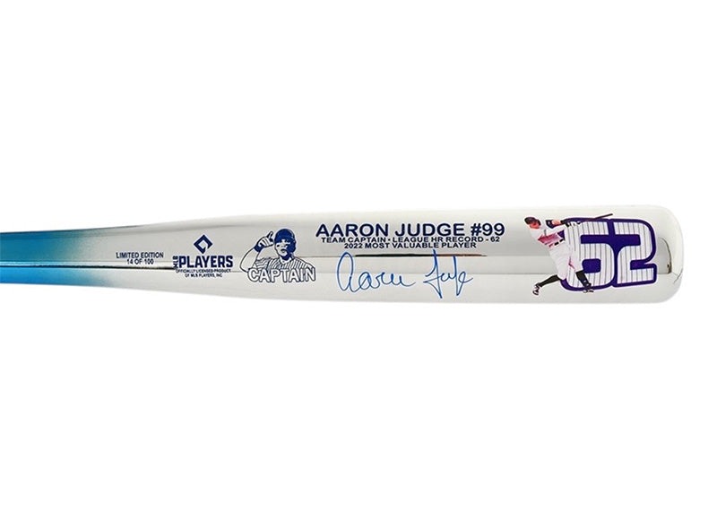 Aaron Judge Signed Yankee Captain Chrome Splash Bat
