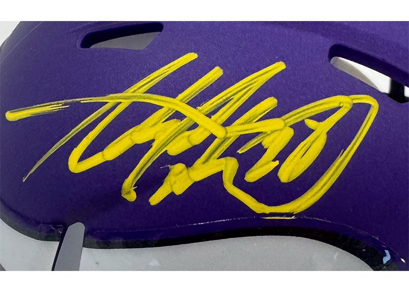 Adrian Peterson Signed Minnesota Vikings Speed Mini Helmet JSA