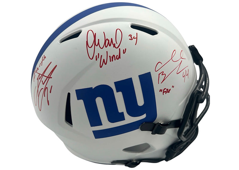 Ahmad Bradshaw Brandon Jacobs Derrick Ward Signed New York Giants FS Helmet PSA