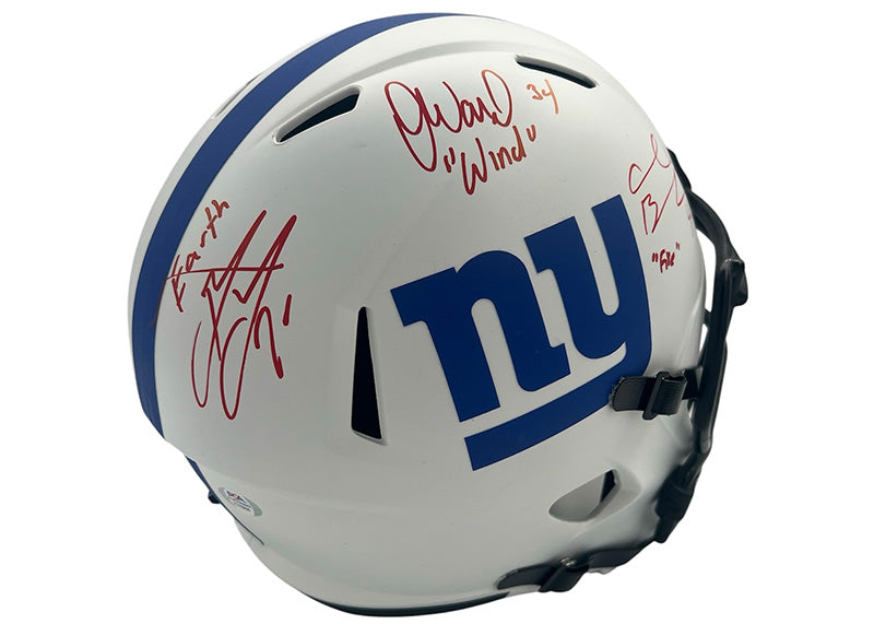 Ahmad Bradshaw Brandon Jacobs Derrick Ward Signed New York Giants FS Helmet PSA