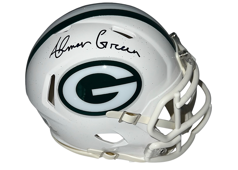 Ahman Green Signed Green Bay Packers Alternate Mini Helmet JSA
