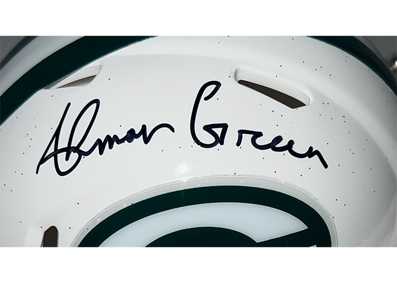 Ahman Green Signed Green Bay Packers Alternate Mini Helmet JSA