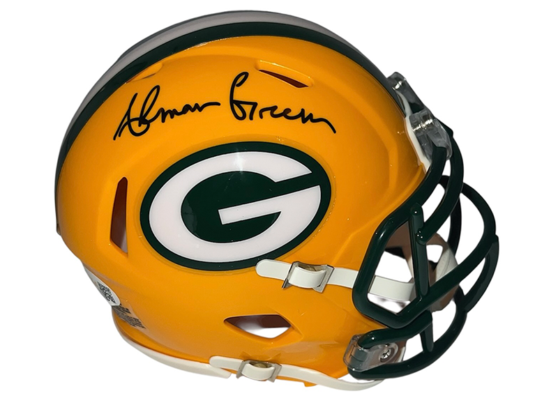 Ahman Green Signed Green Bay Packers Speed Mini Helmet JSA