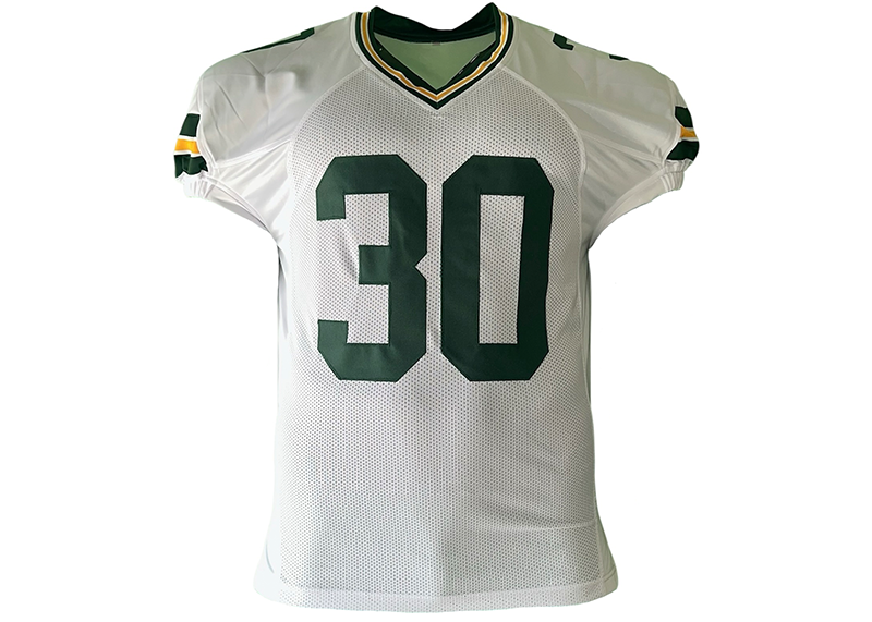 Ahman Green Signed Green Bay White Game Cut Football Jersey JSA
