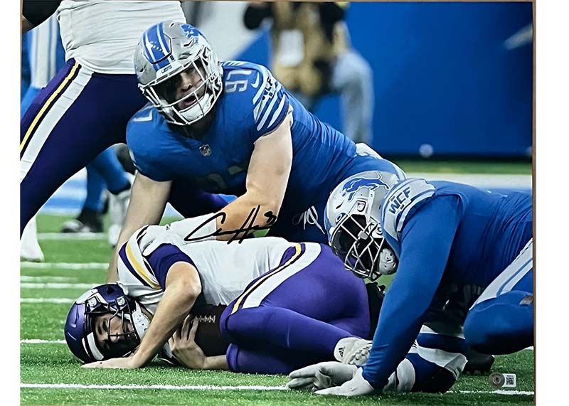 Aidan Hutchinson Autographed Detroit Lions 16x20 Photo Beckett