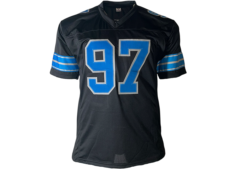 Aidan Hutchinson Signed Custom Black Football Jersey (Beckett)