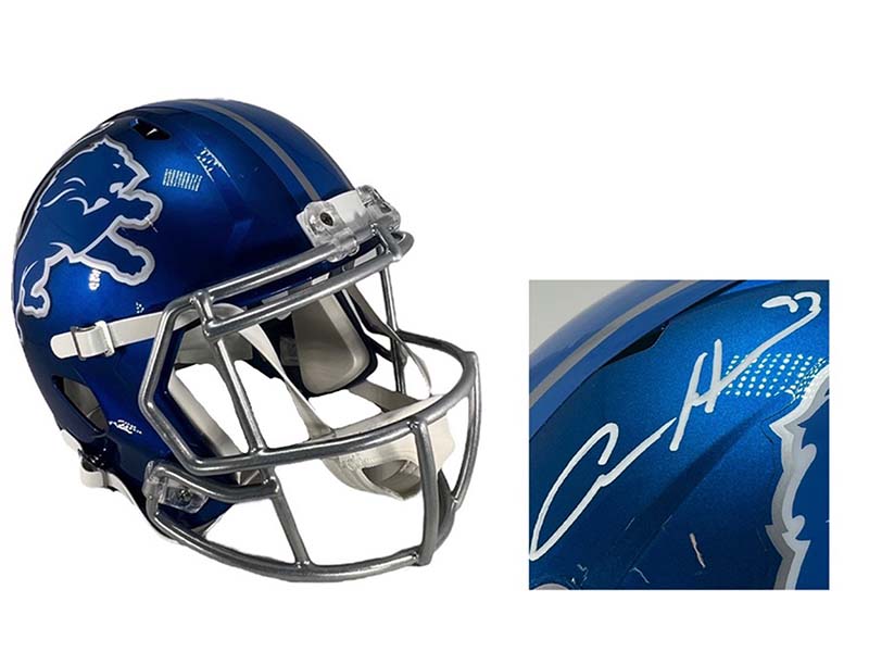 Football Uniform Hutch Football Helmet Aidan Hutchinson Signed