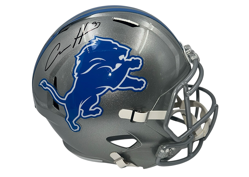 Aidan Hutchinson Signed Detroit Lions Full Size Speed Football Helmet Beckett