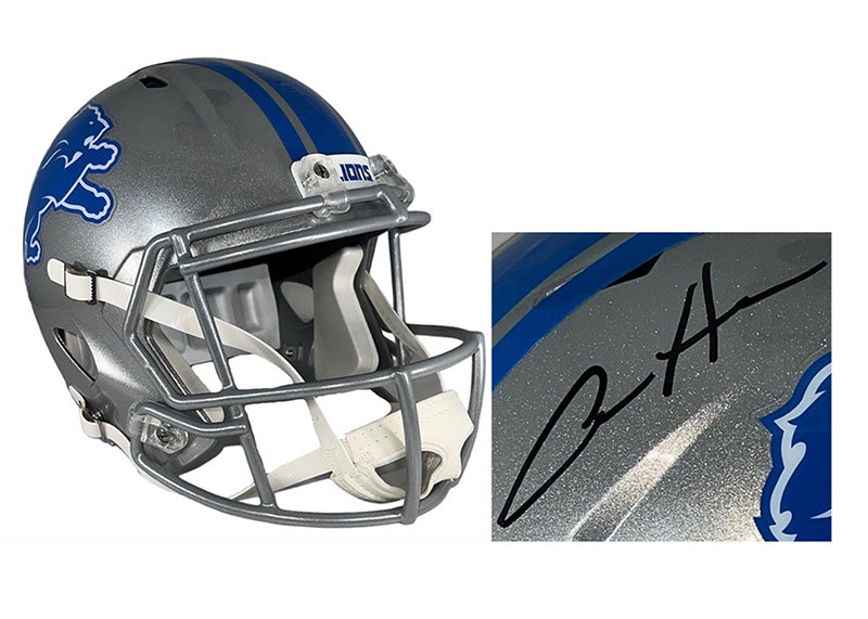 Aidan Hutchinson Signed Detroit Lions Full Size Speed Football Helmet Beckett