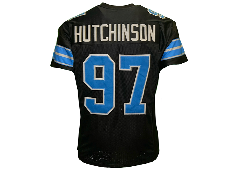 Aidan Hutchinson Unsigned Detroit Black Football Jersey