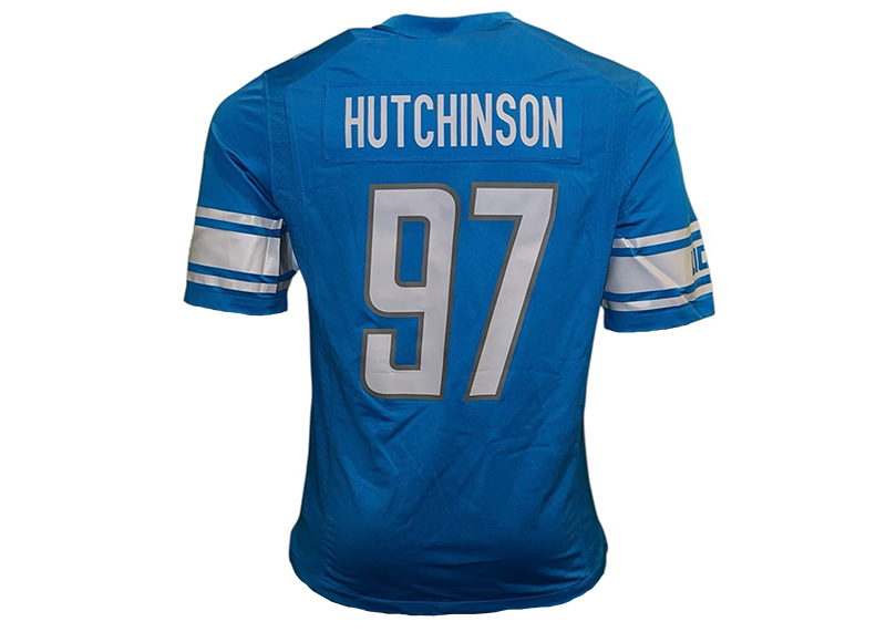Aidan Hutchinson Detroit Lions Nike Blue Football Jersey