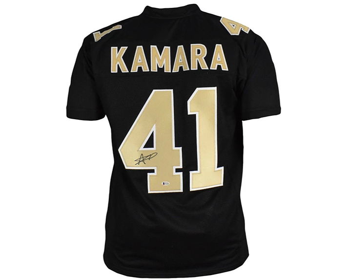 Alvin Kamara Signed Custom Black Football Jersey (Beckett)