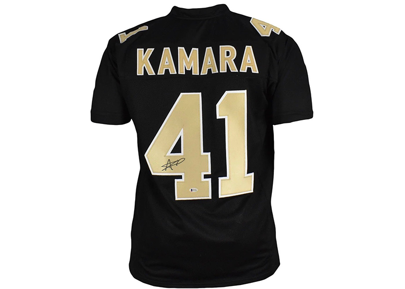 Alvin Kamara Signed Custom Black Football Jersey (Beckett)