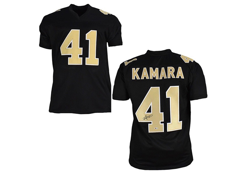 Alvin Kamara Signed Custom Black Football Jersey (Beckett)