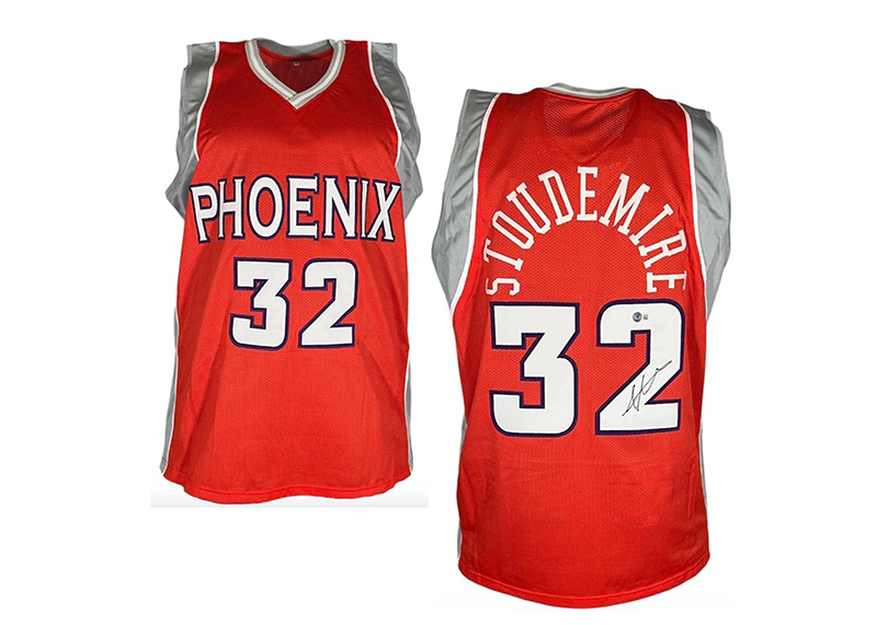 Amar'e Stoudemire Signed Phoenix Custom Orange Basketball Jersey (Beckett)