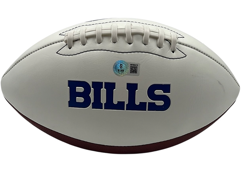 Andre Reed Signed Buffalo Bills Logo Football Beckett