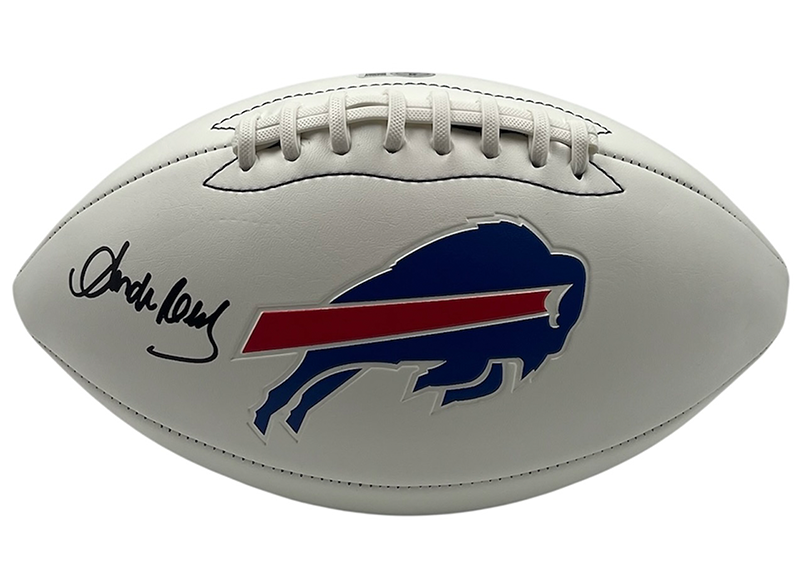 Andre Reed Signed Buffalo Bills Logo Football Beckett