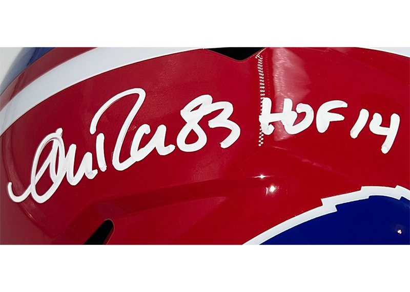 Andre Reed Signed Buffalo Bills TB 87-01 Full Size Football Helmet Beckett