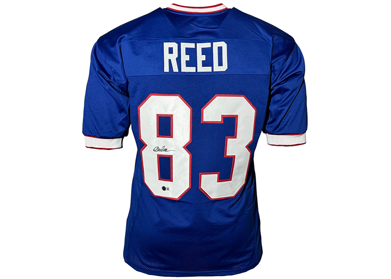 Andre Reed Signed Buffalo Blue Football Jersey Beckett