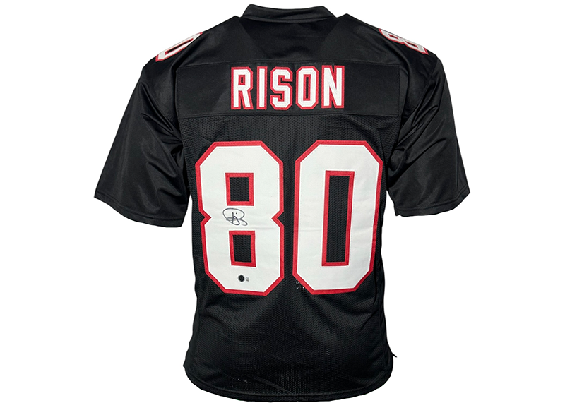 Andre Rison Signed Atlanta Black Football Jersey Beckett