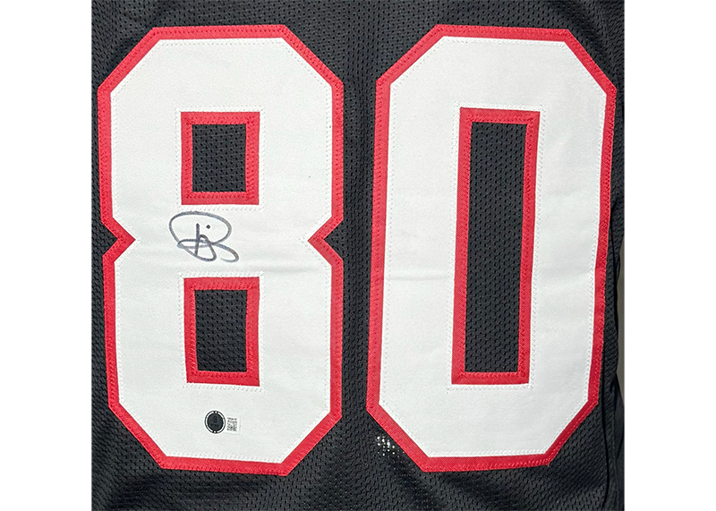 Andre Rison Signed Atlanta Black Football Jersey Beckett