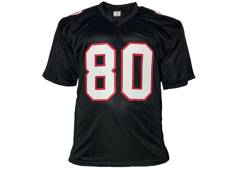 Andre Rison Signed Atlanta Black Football Jersey Beckett