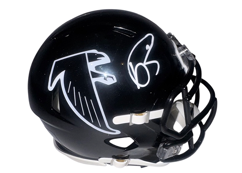 Andre Rison Signed Atlanta Falcons Throwback Mini Helmet JSA