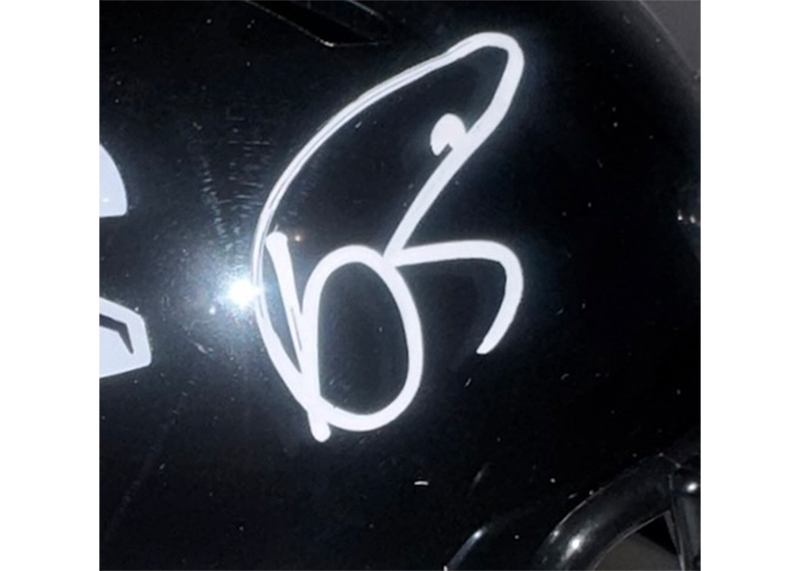 Andre Rison Signed Atlanta Falcons Throwback Mini Helmet JSA
