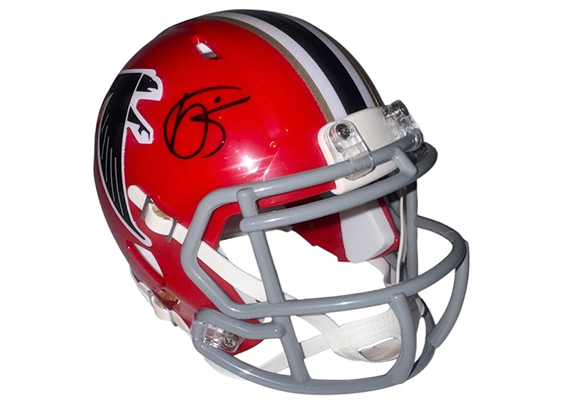 Andre Rison Signed Atlanta Falcons Throwback Mini Helmet JSA