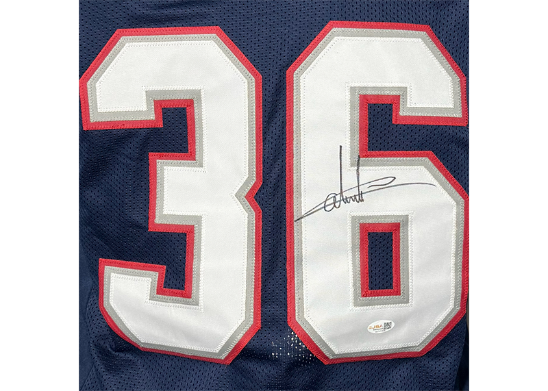 Andres Borregales Signed New England Blue Football Jersey JSA