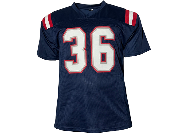 Andres Borregales Signed New England Blue Football Jersey JSA