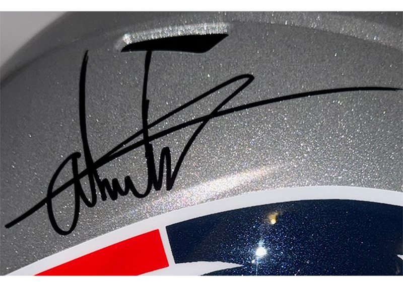 Andres Borregales Signed New England Patriots Speed Full Size JSA