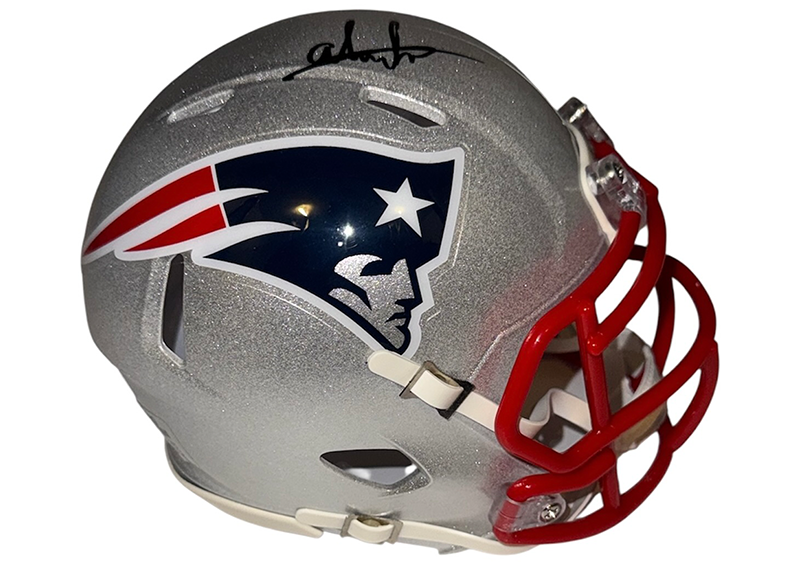 Andres Borregales Signed New England Patriots Speed Mini Helmet JSA